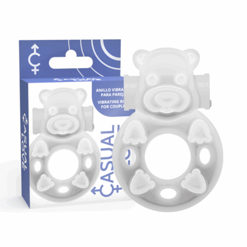 CASUAL LOVE – 26 ANILLO VIBRADOR CONEJITO TRANSPARENTE - intimamenities.com