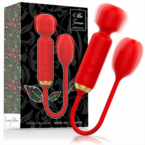 MIA – TOSCANA DOUBLE PLEASURE WAND + HUEVO VIBRADOR - intimamenities.com
