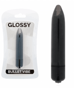 GLOSSY - THIN VIBRADOR NEGRO