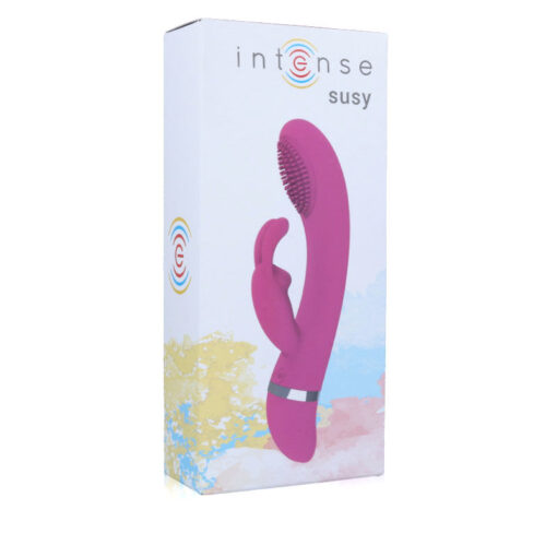 INTENSE – SUSY VIBRADOR OSCILANTE SILICON RABBIT ROSA - intimamenities.com