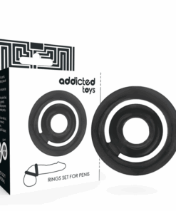 ADDICTED TOYS - POTENZ SET ANILLOS PENE NEGRO