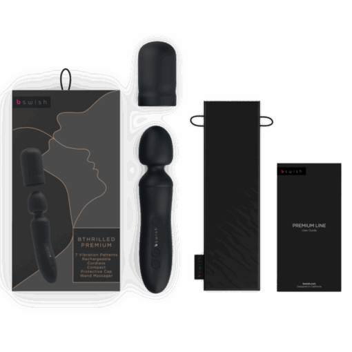 B SWISH – BTHRILLED VIBRADOR WAND PREMIUM NEGRO - intimamenities.com