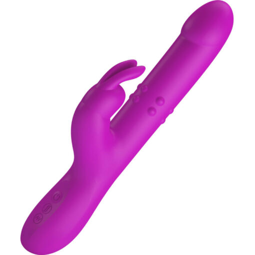 PRETTY LOVE – REESE VIBRADOR CON ROTACIÓN MORADO - intimamenities.com