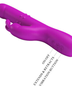 PRETTY LOVE – REESE VIBRADOR CON ROTACIÓN MORADO - intimamenities.com