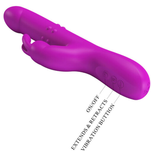 PRETTY LOVE – REESE VIBRADOR CON ROTACIÓN MORADO - intimamenities.com