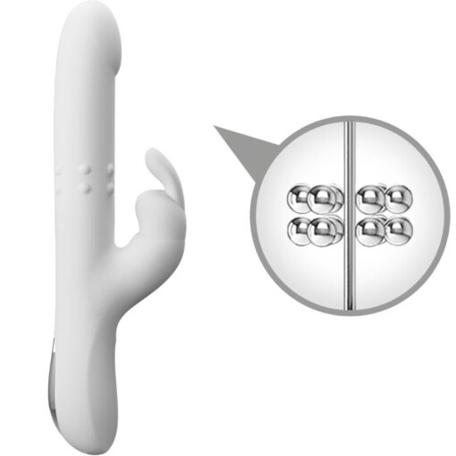 PRETTY LOVE – REESE VIBRADOR CON ROTACIÓN PLATEADO - intimamenities.com