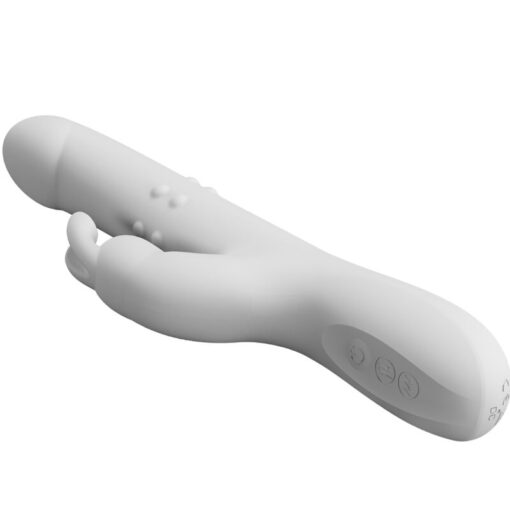 PRETTY LOVE – REESE VIBRADOR CON ROTACIÓN PLATEADO - intimamenities.com