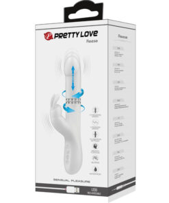 PRETTY LOVE – REESE VIBRADOR CON ROTACIÓN PLATEADO - intimamenities.com