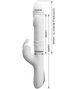 PRETTY LOVE – REESE VIBRADOR CON ROTACIÓN PLATEADO - intimamenities.com