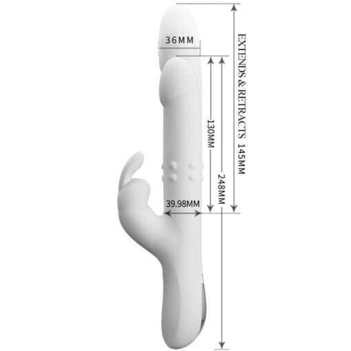 PRETTY LOVE – REESE VIBRADOR CON ROTACIÓN PLATEADO - intimamenities.com