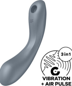SATISFYER – CURVE TRINITY 1 AIR PULSE VIBRATION GRIS - intimamenities.com