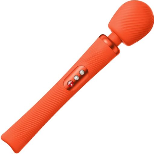 FUN FACTORY – VIM WAND RUMBLE VIBRADOR RECARGABLE SILICONA NARANJA - intimamenities.com
