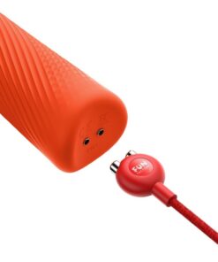 FUN FACTORY – VIM WAND RUMBLE VIBRADOR RECARGABLE SILICONA NARANJA - intimamenities.com