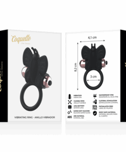 COQUETTE CHIC DESIRE – COCK RING BUTTERFLY ANILLO VIBRADOR NEGRO / GOLD - intimamenities.com