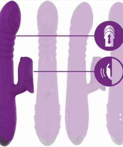 INTENSE – IGGY VIBRADOR MULTIFUNCIÓN RECARGABLE UP & DOWN CON ESTIMULADOR DE CLITORIS MORADO - intimamenities.com