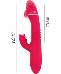 INTENSE – DUA VIBRADOR MULTIFUNCIÓN RECARGABLE UP & DOWN CON LENGUA ROJO - intimamenities.com