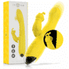 INTENSE – TOKY VIBRADOR MULTIFUNCIÓN RECARGABLE UP & DOWN CON ESTIMULADOR DE CLITORIS AMARILLO - intimamenities.com