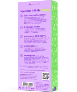 B SWISH – BGEE HEAT INFINITE DELUXE VIBRADOR RECARGABLE SILICONA LAVANDA - intimamenities.com