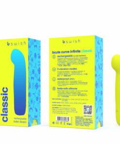 B SWISH – BCUTE CURVE INFINITE CLASSIC VIBRADOR RECARGABLE SILICONA AMARILLO - intimamenities.com