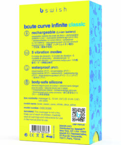 B SWISH – BCUTE CURVE INFINITE CLASSIC VIBRADOR RECARGABLE SILICONA AMARILLO - intimamenities.com