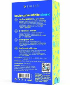 B SWISH – BCUTE CURVE INFINITE CLASSIC VIBRADOR RECARGABLE SILICONA AZUL - intimamenities.com