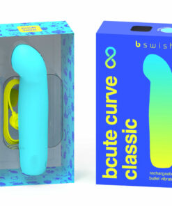 B SWISH – BCUTE CURVE INFINITE CLASSIC VIBRADOR RECARGABLE SILICONA AZUL - intimamenities.com