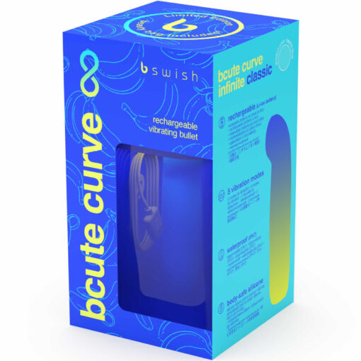 B SWISH – BCUTE CURVE INFINITE CLASSIC EDICION LIMITADA VIBRADOR RECARGABLE SILICONA AZUL - intimamenities.com