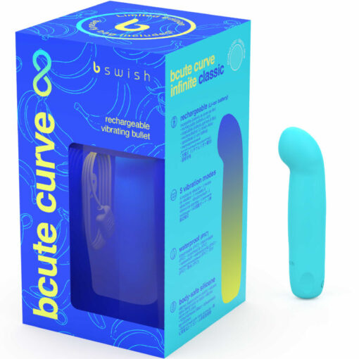 B SWISH – BCUTE CURVE INFINITE CLASSIC EDICION LIMITADA VIBRADOR RECARGABLE SILICONA AZUL - intimamenities.com