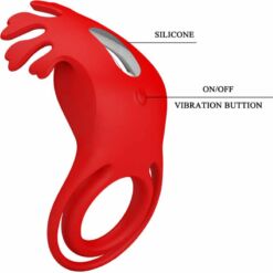PRETTY LOVE - RUBEN ANILLO VIBRADOR 7 VIBRACIONES SILICONA ROJO - piKanteo | Despierta tu lado más piKante