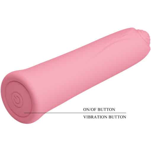 PRETTY LOVE - CURTIS MINI VIBRADOR SUPER POWER 12 VIBRACIONES SILICONA ROSA - Imagen 7