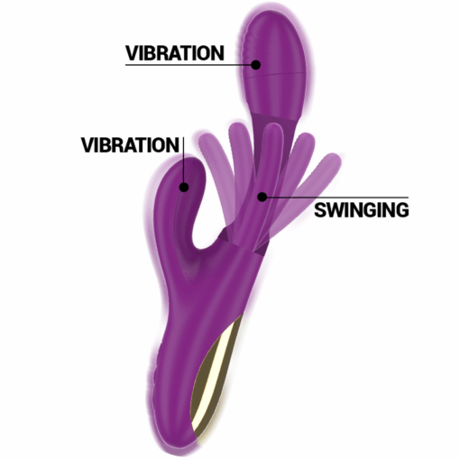 INTENSE – APOLO VIBRADOR MULTIFUNCIÓN RECARGABLE 7 VIBRACIONES CON LENGUA OSCILANTE MORADO - intimamenities.com