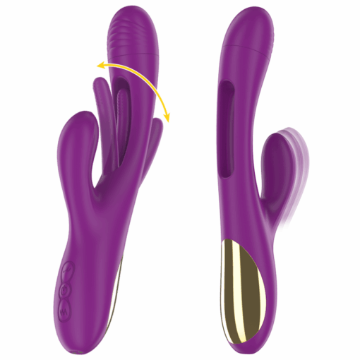INTENSE – APOLO VIBRADOR MULTIFUNCIÓN RECARGABLE 7 VIBRACIONES CON LENGUA OSCILANTE MORADO - intimamenities.com
