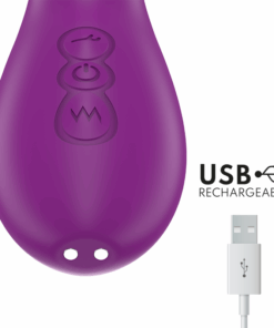 INTENSE – APOLO VIBRADOR MULTIFUNCIÓN RECARGABLE 7 VIBRACIONES CON LENGUA OSCILANTE MORADO - intimamenities.com