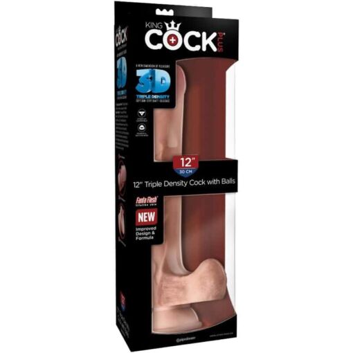 KING COCK - PENE REALÍSTICO 3D CON TESTÍCULOS 24.8 CM NATURAL - Imagen 8