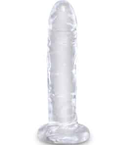 KING COCK - CLEAR PENE REALÍSTICO 15.5 CM TRANSPARENTE