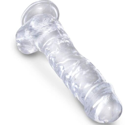 KING COCK - CLEAR PENE REALÍSTICO CON TESTÍCULOS 16.5 CM TRANSPARENTE - Imagen 3