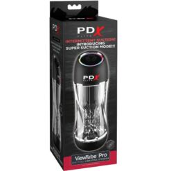 PDX ELITE - MASTURBADOR STROKER VIEWTUBE PRO VIBRADOR TRANSPARENTE - piKanteo | Despierta tu lado más piKante