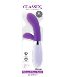 CLASSIX – VIBRADOR RABBIT PUNTO G SILICONA MORADO - intimamenities.com