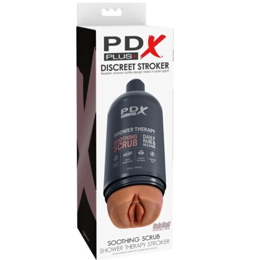 PDX PLUS - MASTURBADOR STROKER DISE¥O DISCRETO DE BOTE CHAMPU SOOTHING SCRUB CARAMELO - Imagen 5