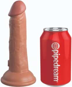 KING COCK - ÉLITE DILDO REALÍSTICO SILICONA 15.2 CM CARAMELO
