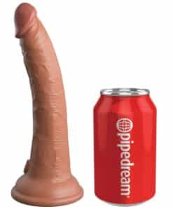 KING COCK - ÉLITE DILDO REALÍSTICO SILICONA 17.8 CM CARAMELO