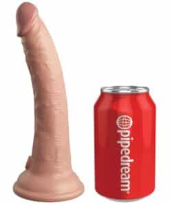 KING COCK - ÉLITE DILDO REALÍSTICO VIBRADOR & SILICONA CONTROL REMOTO 17.8 CM