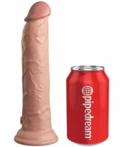 KING COCK - ÉLITE DILDO REALÍSTICO VIBRADOR & SILICONA CONTROL REMOTO 23 CM