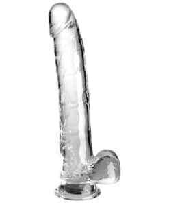 KING COCK - CLEAR DILDO CON TESTÍCULOS 24.8 CM TRANSPARENTE