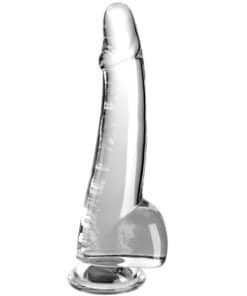 KING COCK - CLEAR DILDO CON TESTÍCULOS 19 CM TRANSPARENTE