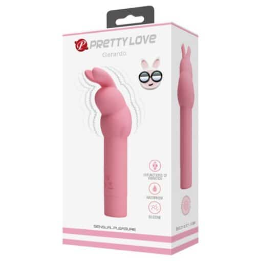 PRETTY LOVE - VIBRADOR DE SILICONA CONEJO ROSA GERARDO - Imagen 2