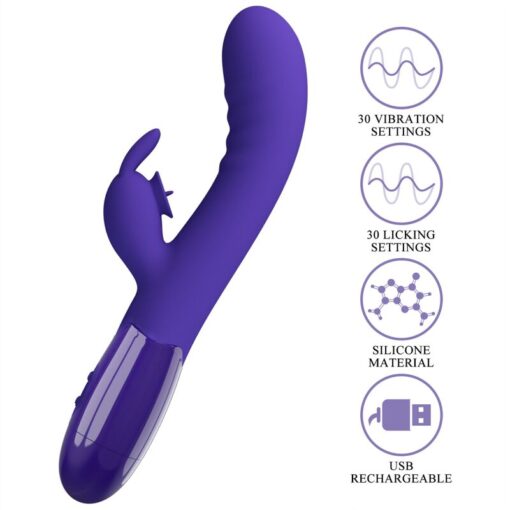 PRETTY LOVE – CERBERUS YOUTH VIBRADOR RABBIT VIOLETA - intimamenities.com