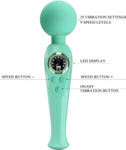 PRETTY LOVE – SKYLER VIBRADOR WAND VERDE - intimamenities.com