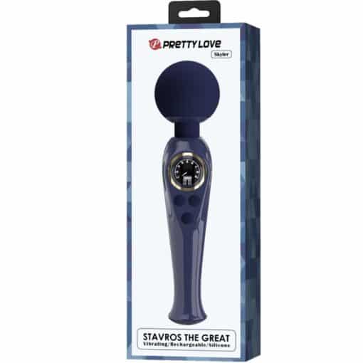PRETTY LOVE – SKYLER VIBRADOR WAND AZUL - intimamenities.com