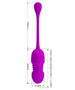 PRETTY LOVE – CALLIE HUEVO VIBRADOR RECARGABLE MORADO - intimamenities.com